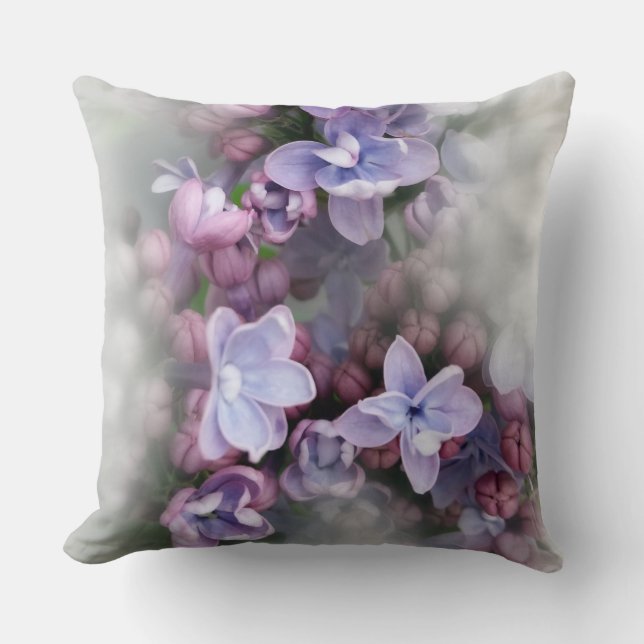 Coussin Lilac fleurit (Recto)