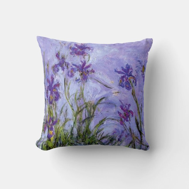 Coussin Lilac Irises de Monet (Recto)