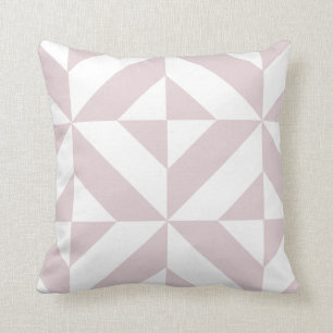 Coussin Lilac Purple Motif de cube géométrique Déco