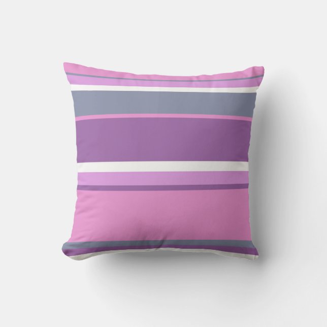 Coussin Lilac rayures (Recto)