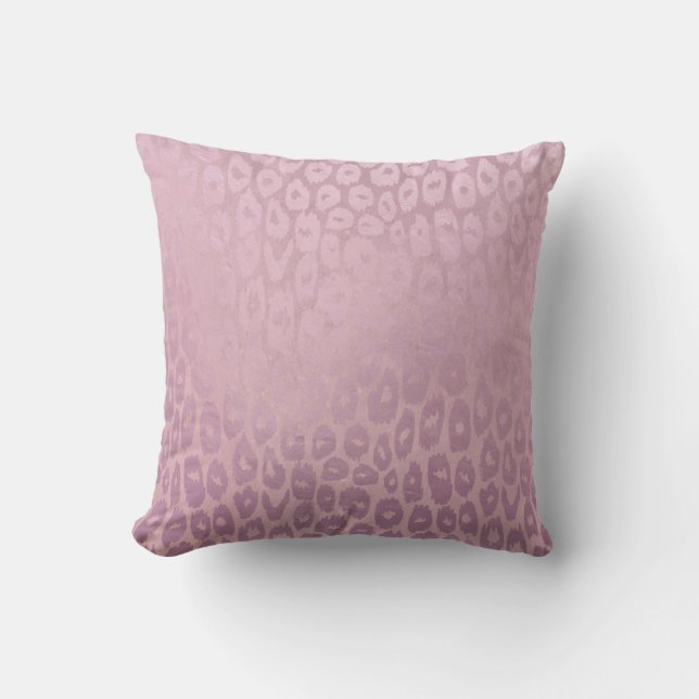 Coussin Lilac Rode Golg Parties scintillant Léopard Textur (Recto)