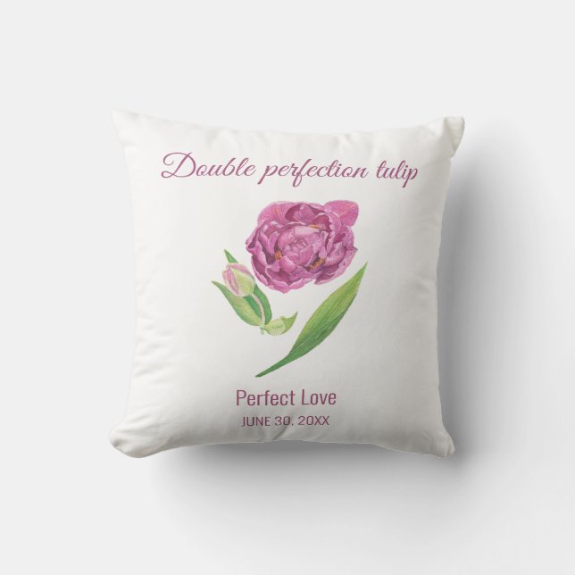 Coussin Lilac tulip double perfection parfait amour (Recto)