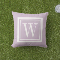Lilac violet et blanc Carré classique Monogramme