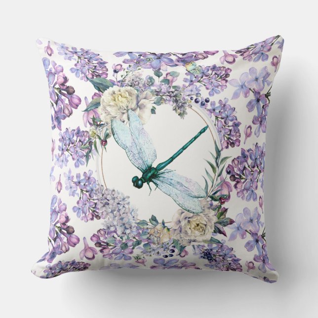 Coussin Lilas de campagne français (Recto)