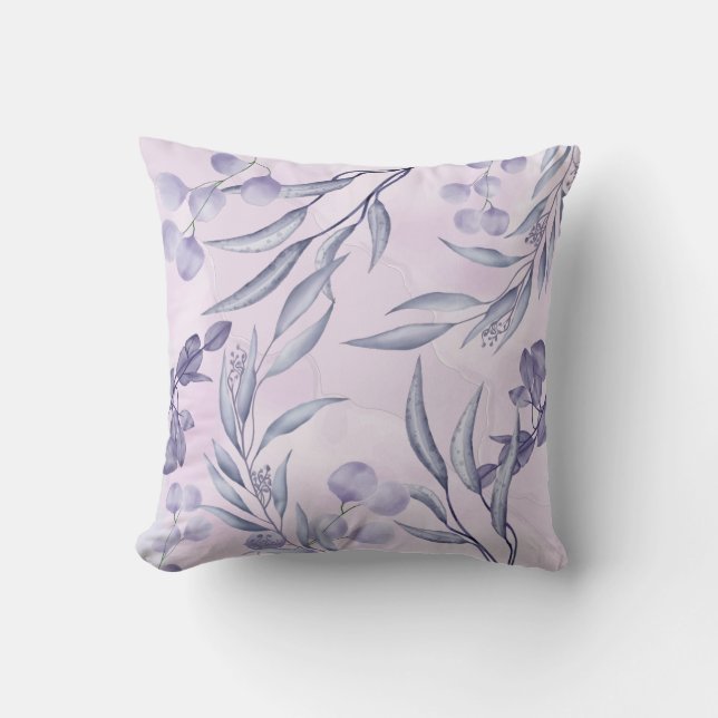 Coussin Lilas Floral Lavande (Recto)
