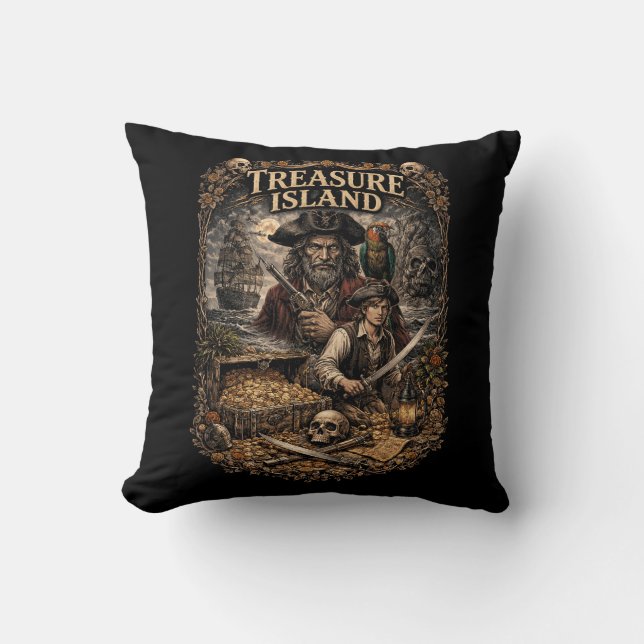 Coussin L'île au trésor (Recto)