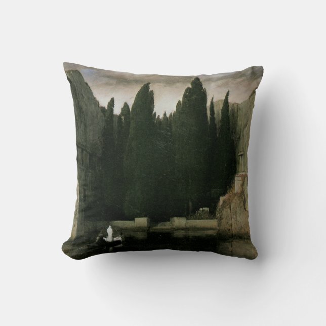 Coussin L'île des morts par Arnold Bocklin, Symbolisme Art (Recto)