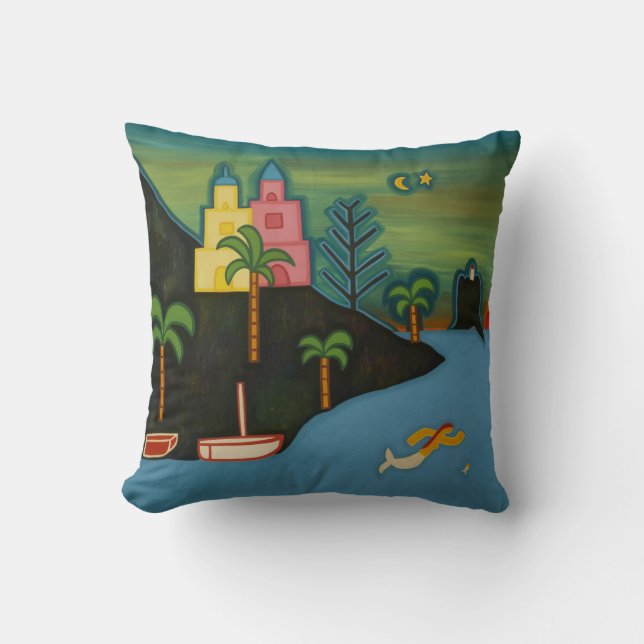 Coussin L'île volcanique 2008 (Recto)