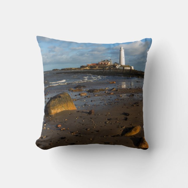 Coussin L'île | Whitley, Angleterre de St Mary (Recto)