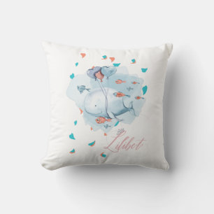 Coussin Lilibet Nommé Cadeaux de BALEINE Magique pour fill