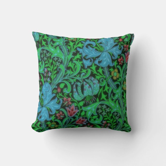 Coussin Lilies Vintage motif floral (Recto)