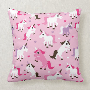 Coussin l'illustration de licorne badine l'arrière - plan