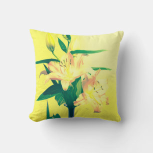 Coussin Lily moderne jaune