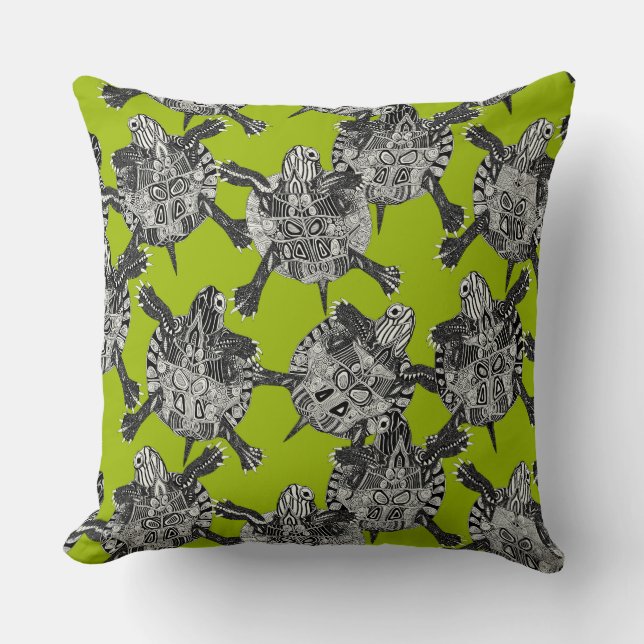 Coussin lime de tortue verte (Recto)