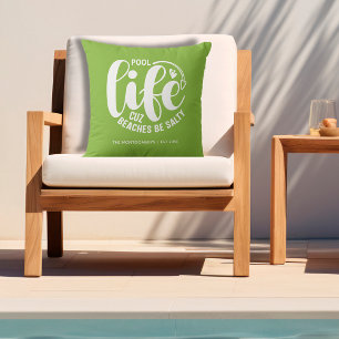 Coussin Lime de vie de piscine vert
