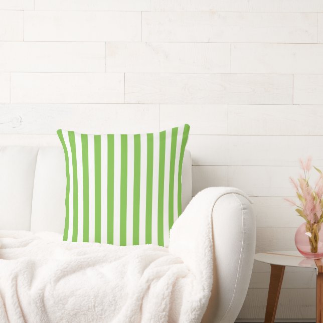 Coussin Lime et rayures blanches (Canapé)