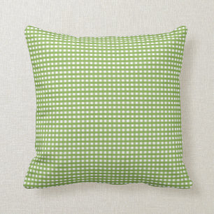 Coussin Lime Green à damiers motif