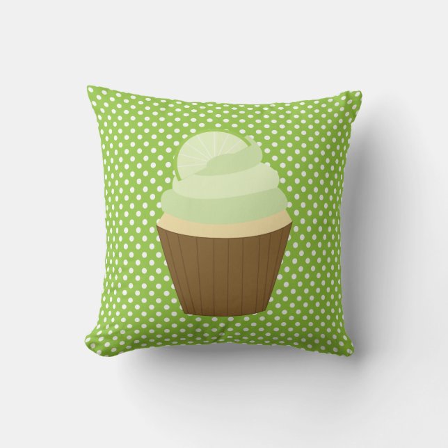 Coussin Lime Green Cupcake (Recto)