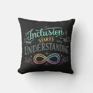 Coussin L'inclusion commence par la compréhension de la ci