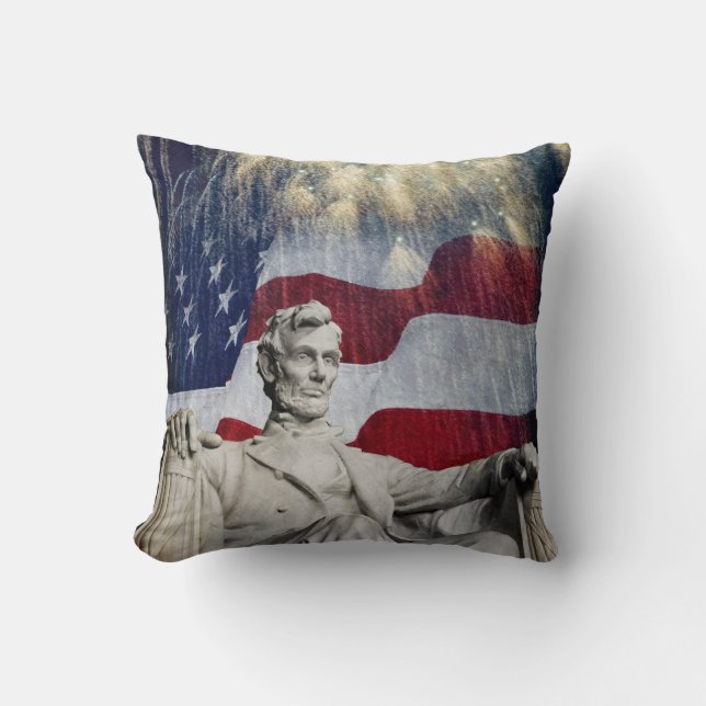 Coussin Lincoln et Fireworks (Recto)