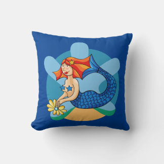 Coussin Linda sirenita. Sirena, Mermaid.