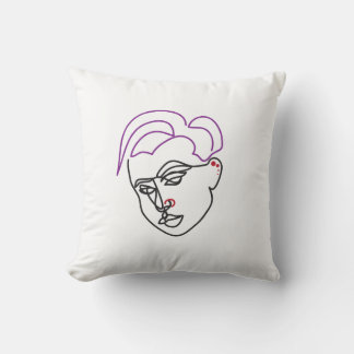 Coussin Line Sketch Throw Pillow
