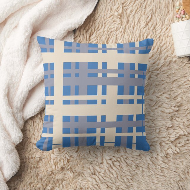 Coussin Lines Pattern Throw Pillow (Couverture)