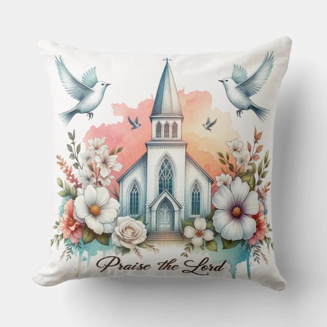 Coussin L'Inspiration Chrétienne Louange Le Seigneur (Recto)
