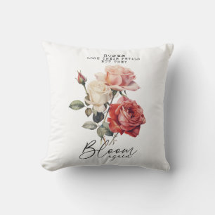 Coussin L'inspiration de la floraison rose à nouveau
