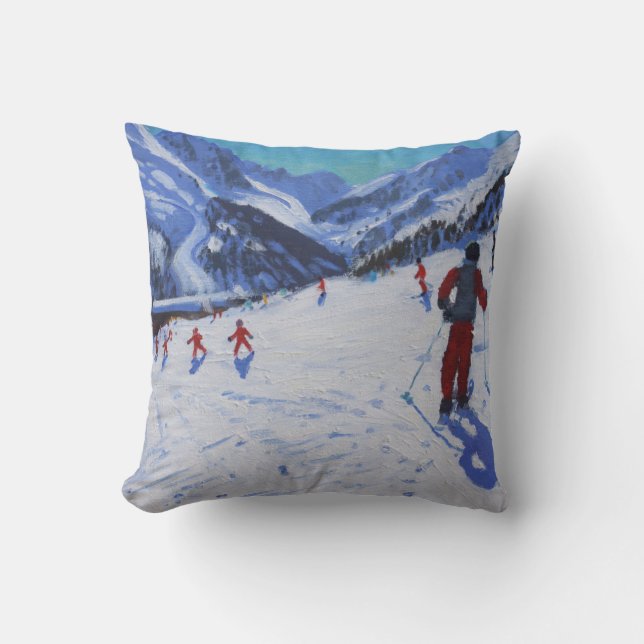 Coussin L'instructeur Mottaret de ski (Recto)