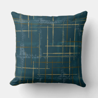 Coussin L'intersection de lignes et de formes crée une tex