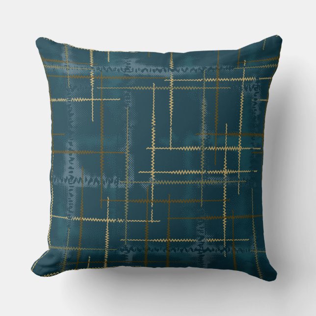 Coussin L'intersection de lignes et de formes crée une tex (Recto)