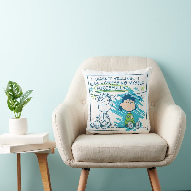 Coussin Linus & Lucy "Je ne hurlais pas..." (Chaise)