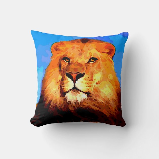 Coussin Lion American MoJo (Recto)