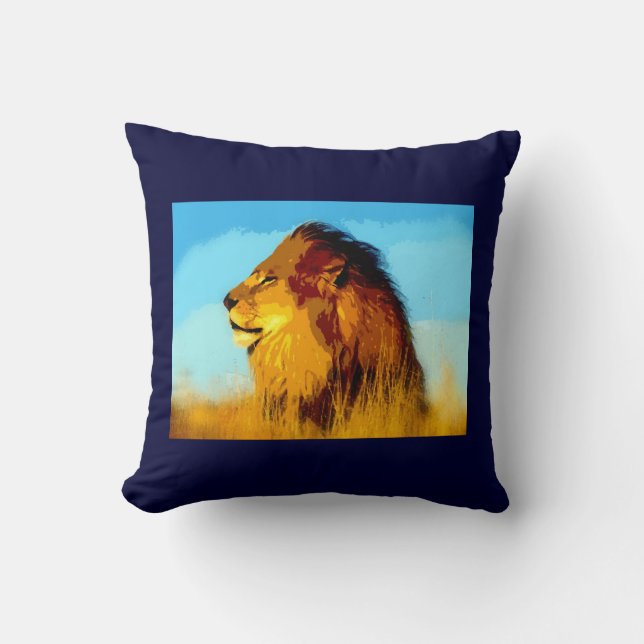 Coussin Lion American MoJo (Recto)