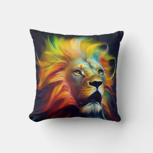 Coussin Lion Animal Discovery Aventure Nature Planète