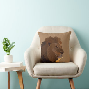 Coussin Lion Animal Faune Lion