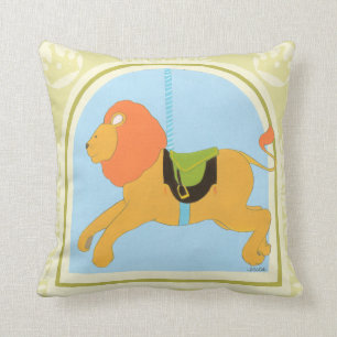 Coussin Lion avant juin Bruyère Vess de carrousel