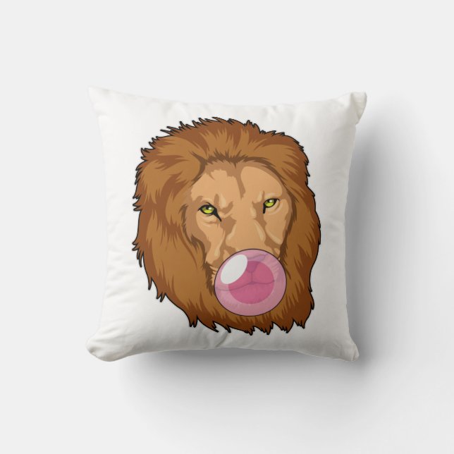 Coussin Lion avec gomme Bubble (Recto)