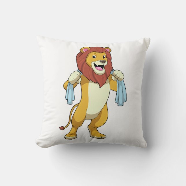 Coussin Lion avec serviette pour douche (Recto)