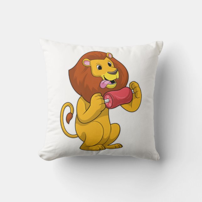 Coussin Lion avec viande (Recto)
