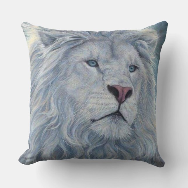 Coussin Lion blanc (Recto)