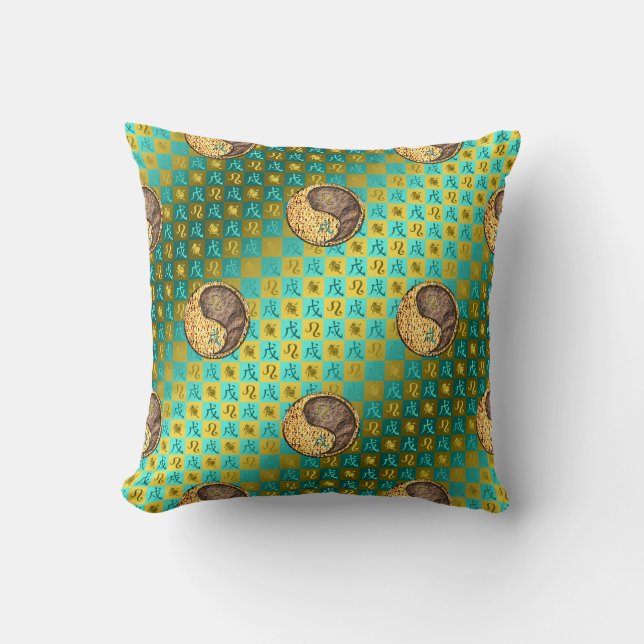 Coussin Lion & Chien de Terre (Recto)