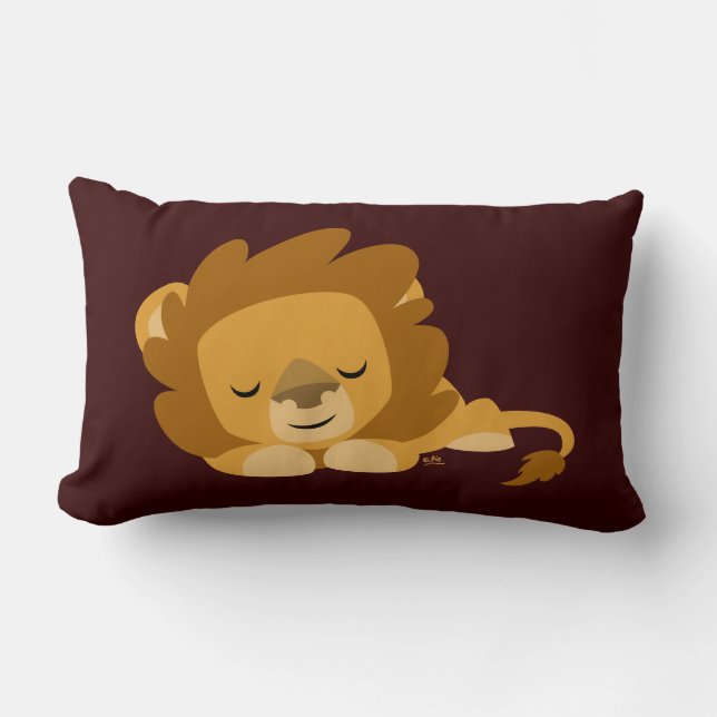 Coussin Lion couché en carton mignon (Recto)