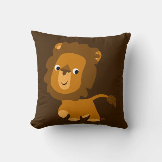 Coussin Lion de contenu de dessin mignon