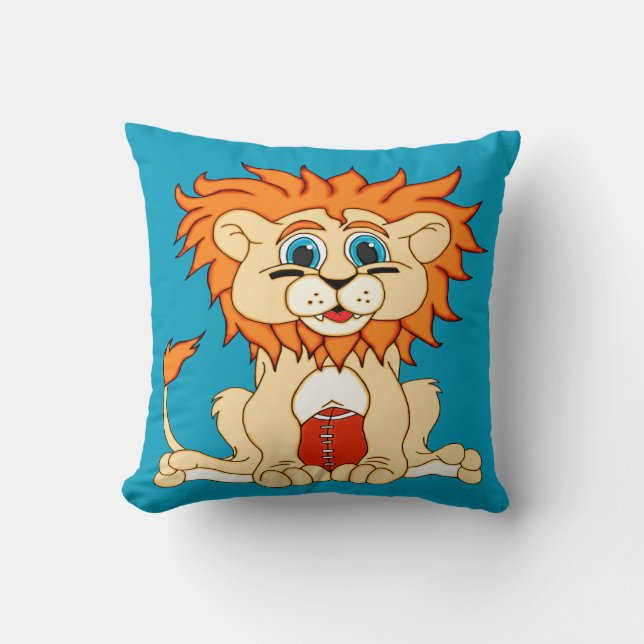 Coussin Lion de football (Recto)