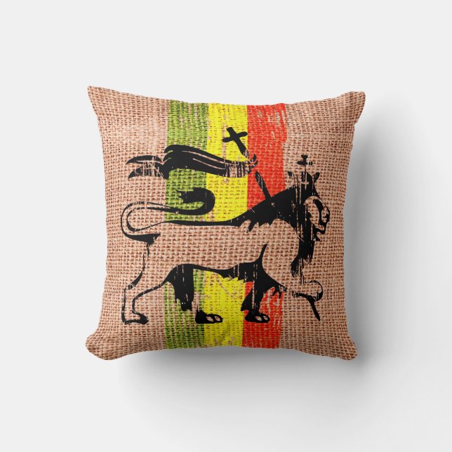 Coussin Lion de reggae (Recto)