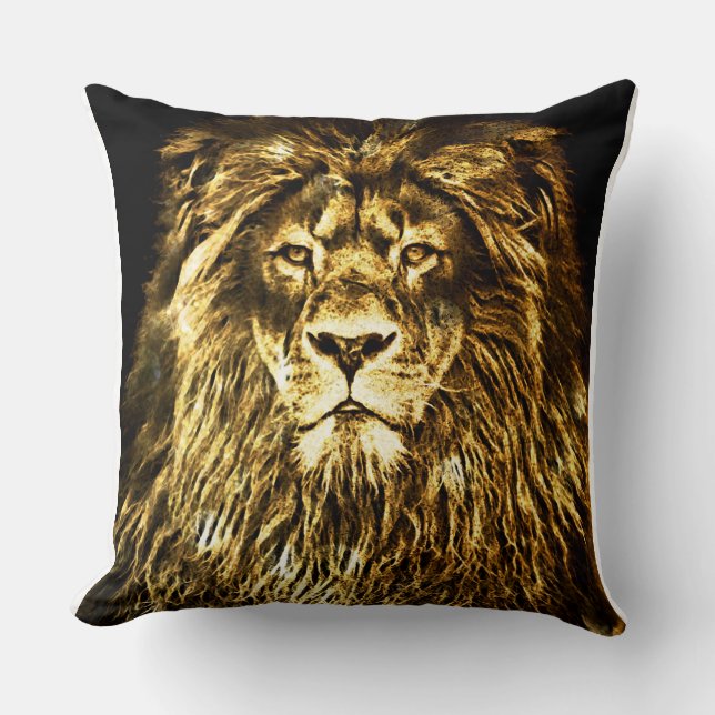 Coussin Lion d'Or Majestic (Recto)