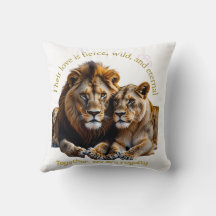 Lion et Lion amour - Coeur sauvage pilule décorati
