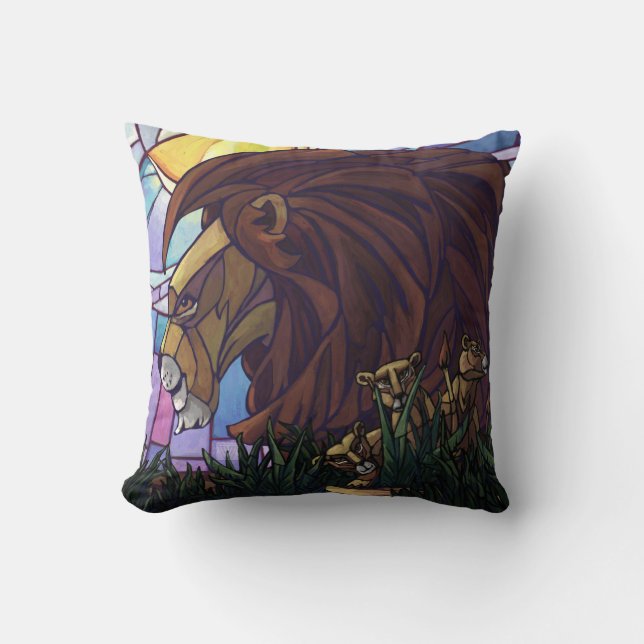 Coussin Lion et petits (Recto)
